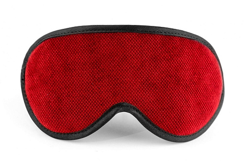 Красная сплошная маска на резиночке с чёрной окантовкой БДСМ арсенал 6906-2ars