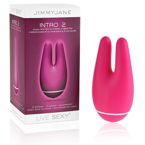 Розовый вибромассажёр с ушками JimmyJane Intro 2 Pink E26886