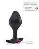 Чёрная анальная пробка для электростимуляции MyStim Rocking Force S 46270 (9,5 см)