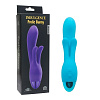 Голубой вибратор с клиторальным отростком Howells INDULGENCE Rechargeable Frolic Bunny 174216blue (18,7 см)