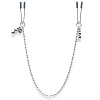 Серебристые зажимы для сосков на нитке бусин Fifty Shades of Grey At My Mercy Chained Nipple Clamps FS-63952