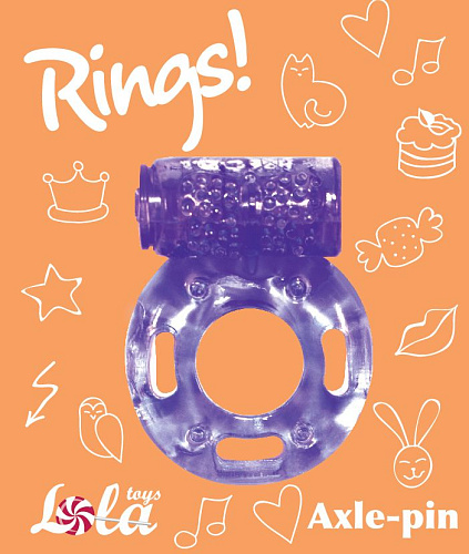 Фиолетовое эрекционное кольцо с вибрацией Lola toys Rings Axle-pin 0114-81Lola