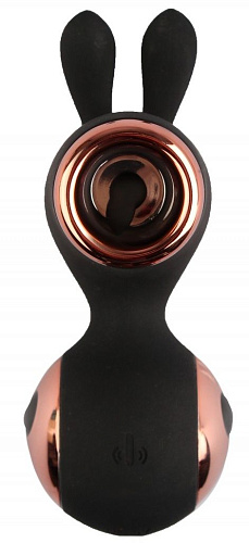 Чёрный вибростимулятор с ушками Сумерки богов 1010-01 BX DD