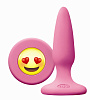Розовая силиконовая пробка NS Novelties Emoji Face ILY NSN-0511-14 (8,6 см)