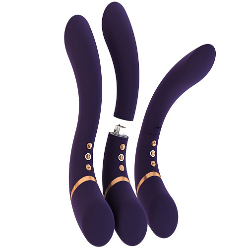 Фиолетовый вибратор Shots Media BV Cleo VIVE010PUR (27 см)