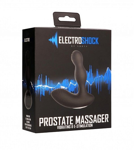 Массажёр простаты с электростимуляцией Shots Media BV E-Stimulation Vibrating Prostate ELC004BLK