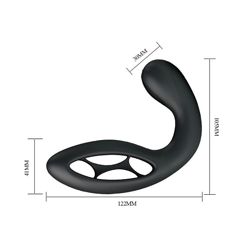 Чёрный массажёр простаты с вибрацией Baile Fabulous Prostate Stimulator LKS205