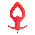 Красная анальная вибровтулка в форме сердечка Bior toys ST-40175-3 (14 см)