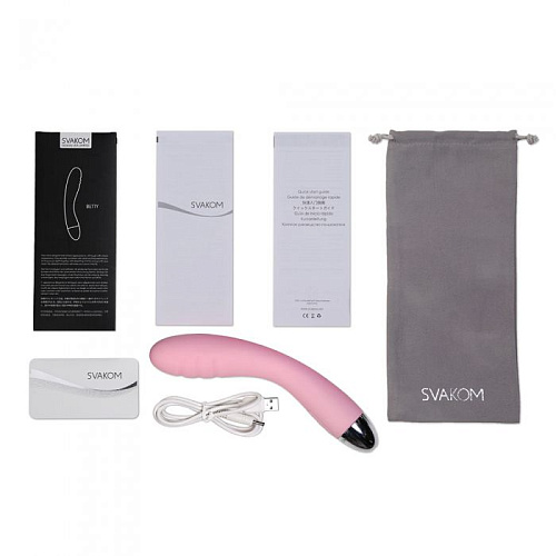 Нежно-розовый вибростимулятор Svakom Betty SUV-02B-PP (18 см)