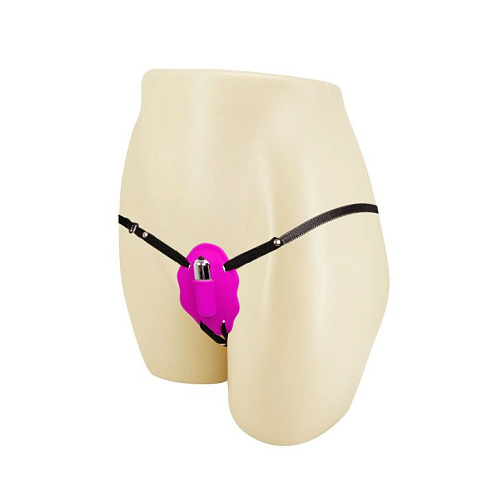 Нежный лиловый вибростимулятор для клитора на ремешках Baile Love Rider BI-014153