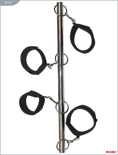 Металлическая распорка с неопреновыми манжетами для рук и ног X-Market Ltd 69729