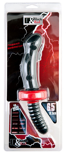 Чёрный двусторонний вибратор ToyFa 901337-5 (28 см)
