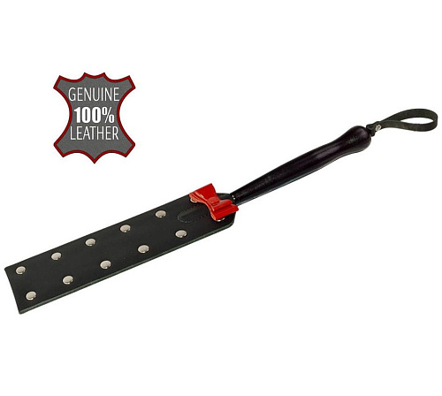 Чёрная шлёпалка с красным бантиком Sitabella 3043-1