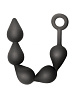 Чёрная анальная цепочка Lola toys Black Edition Anal Super Beads 4221-01lola (40 см)