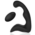 Чёрный силиконовый массажёр простаты с пультом ДУ Bior toys SEM-55178