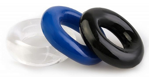 Набор из 3 эрекционных гладких колец разного цвета Сумерки богов 6000-03 BX DD