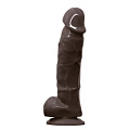 Коричневый фаллоимитатор с мошонкой на присоске NS Novelties 5 Inch Dildo NSN-0925-03 (17,5 см)