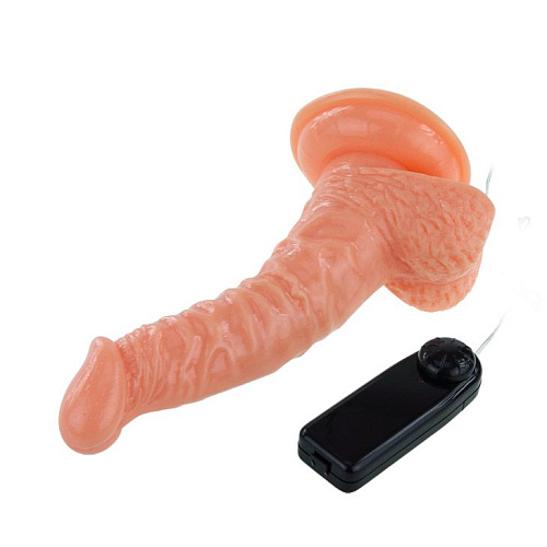 Вибратор-реалистик на присоске телесного цвета Baile BW-008082 (20,9 см)