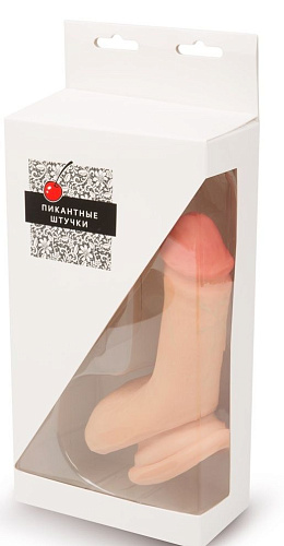 Телесный реалистичный фаллоимитатор с присоской Пикантные штучки DPW02086F (15 см)