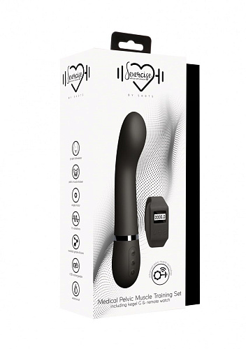 Чёрный вибромассажёр Shots Media BV Kegel G SEX002BLK (20 см)