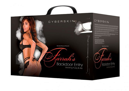 Мастурбатор-полуторстелесного цвета  с вибрацией и подогревом Topco Sales Farrah s Backdoor Entry 6X, 6S Vibrating Pussy   Ass 1101012