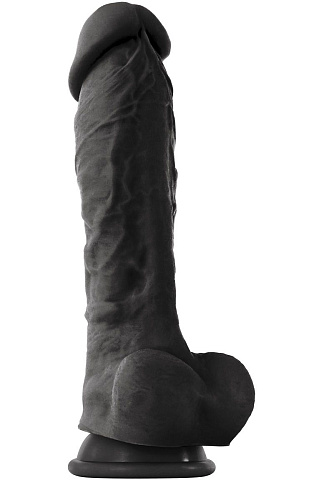 Чёрный фаллоимитатор на присоске NS Novelties ColourSoft 8 Soft Dildo NSN-0410-33 (23,5 см)