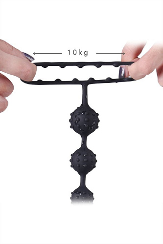 Чёрная анальная цепочка S-HANDE Toto SHD-034 (22,6 см)