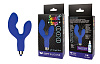 Синий силиконовый вибромассажёр с клиторальным стимулятором Bior toys ST-40146-2