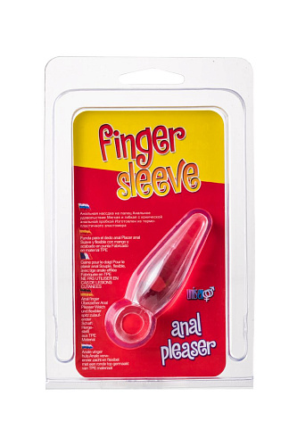 Прозрачная анальная пробка с колечком для фиксации на пальце Seven Creations TO2K81CL-BCD