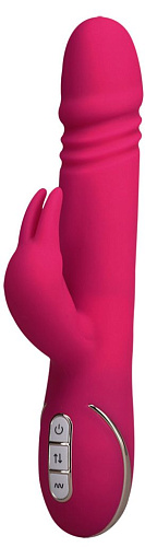 Розовый вибратор с выпуклой головкой и стимулятором клитора Orion Rabbit Skater 0586153 (23 см)