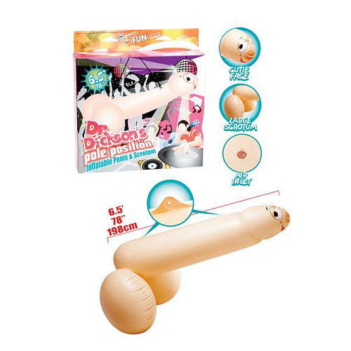 Надувной фаллос телесного цвета для вечеринок NMC 60319