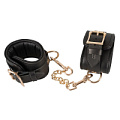 Чёрные наручи на карабинах Orion Leather Handcuffs 20306751001