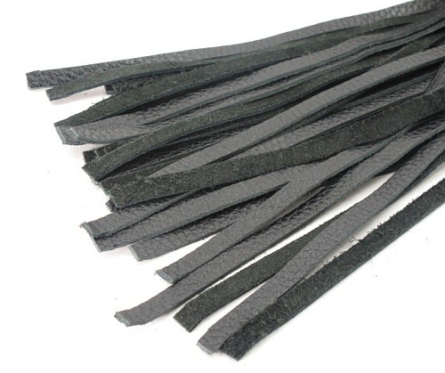 Чёрная плеть со штырьком для насадок БДСМ арсенал 54028 (60 см)