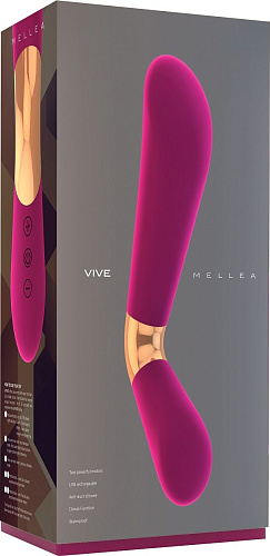 Розовый силиконовый вибратор Shots Media BV Mellea VIVE013PNK (22,1 см)