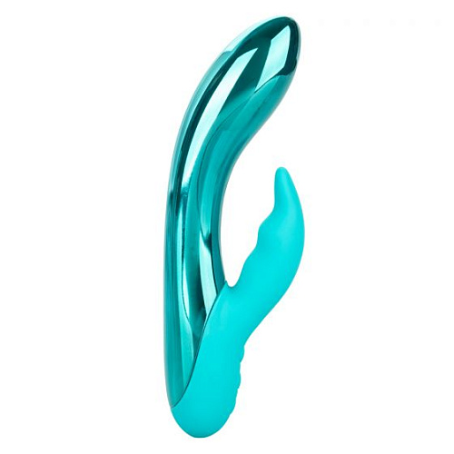 Бирюзовый вибратор с клиторальным отростком California Exotic Novelties Brilliance SE-0734-15-3