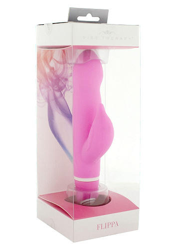 Вибратор розового цвета со стимулятором клитора Vibe Therapy FLIPPA V009R4X069R4 (14 см)
