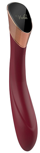 Бордовый вибратор с сенсорным управлением Viotec FALLEN CITY 1807P1 (22 см)