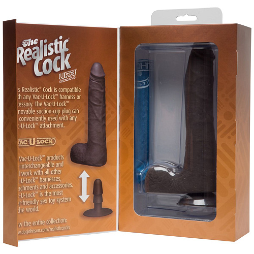 Чёрный дилдо большого размера Doc Johnson 0276-25-BX (24 см)