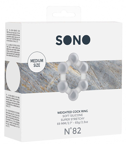 Прозрачное эрекционное кольцо Shots Media BV No.82 Weighted Cock Ring SON082TRA