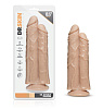 Телесный сдвоенный фаллоимитатор Blush Novelties Double Trouble Double Shaft Dildo BL-24203 (24 см)