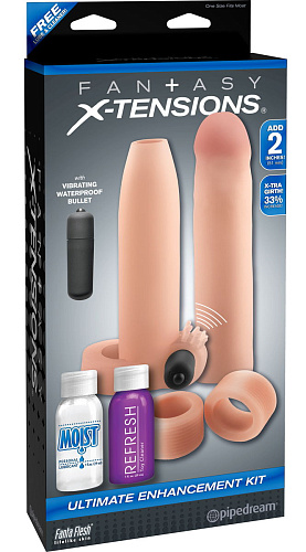 Комплект телесных насадок и колец Pipedream Ultimate Enhancement Kit PD4149-00