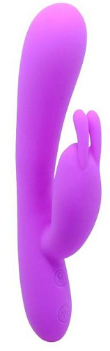 Лиловый вибромассажер с функцией поглаживания для стимуляции Baile Hobart G-spot BI-014306 (19,5 см)