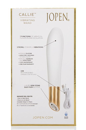 Белый вибромассажёр Jopen Vibrating Wand JO-8100-25-9 (20,25 см)