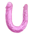 Двухголовый розовый фаллоимитатор Baile BI-040001-0101S (29,8 см)