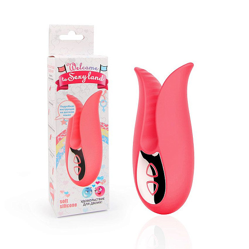 Красный вибромассажёр с 10 режимами вибрации Bior toys WSL-15005