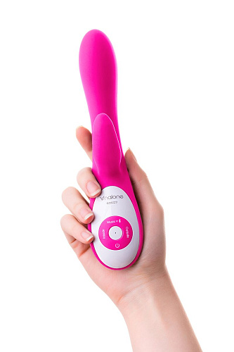 Розовый вибратор с клиторальным стимулятором Nalone Rhythm VS-VR19 (21,6 см)