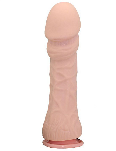 Вибратор-гигант на присоске из реалистичного материала телесного цвета Eroticon 30068 (26,5 см)