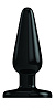 Чёрный гладкий анальный стимулятор Shots Media BV Bottom Line Model 1 BTM002BLK (13 см)