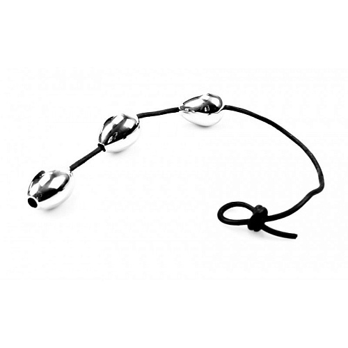 Тяжелые анальные шарики из металла на нейлоновой сцепке O-Products 112-TMS-1108-45