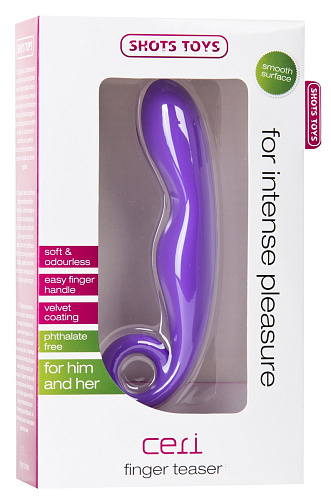 Фиолетовый стимулятор Shots Media BV Ceri SHT124PUR (13,5 см)